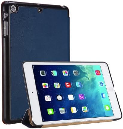 iPad Mini 3 Case (Released 2014)/ iPad Mini / Mini 2 Retina Case - WAWO Super Slim Cover with Smart Feature (Auto sleep / wake feature) For Apple iPad Mini 7.9 inch Tablet - Darkblue