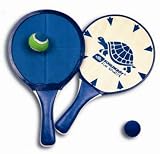 Schildkroet Funsports 970003 Beach Ball / Klett Ball Set, natur/blau