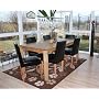 Lot de 6 chaises de s�jour Littau, cuir noir, pied&hellip de Mendler