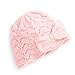 Toubaby Toddler Girl winnter Knitted Hat Bowknot Hollow Out Baby Hat (0-12M, Pink)