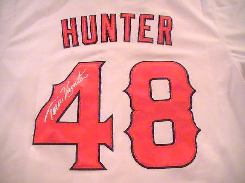 TORII HUNTER SIGNED AUTOGRAPHED JERSEY LOS ANGELES ANGELS COA