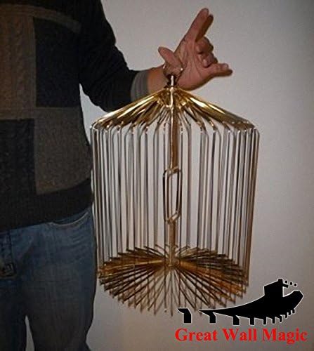 M Size Appearing Bird Cage Golden - Stage Magic