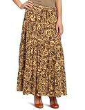 Mod-O-Doc Womens Printed Long Tiered Skirt