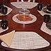 Sweet Pea Linens Brown/Tan Wipe Clean Wedge-Shaped Placemats - Set of Two