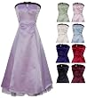50's Strapless Satin Formal Bridesmaid Prom Dress