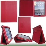 Apple iPad 2 Bold Standby case (Red) for Apple iPad 2 (Built-in Magnet for Smart Cover's Sleep & Awake Function)