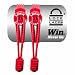 Lock Laces Elastic Shoelace and Fastening System (Red, 48-Inch)