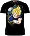 All Products : Dragonball Z Flying Vegeta Charge Black Adult Tee T-Shirt