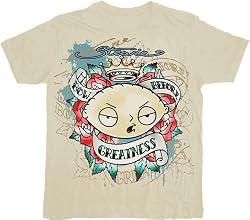 Family Guy Stewie Bow Before Greatness Tattoo Cream T-shirt Tee