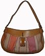 Women's Etienne Aigner Purse Handbag Savannah Woven Collection Warm Stripe Fawst