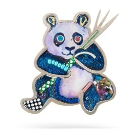 Panda with Bamboo Pin #0757
