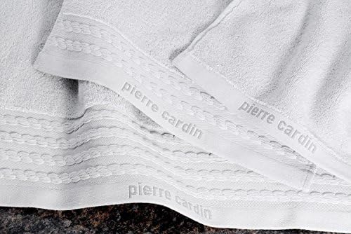 RoyCroft Pierre Cardin Paris 100-Percent Zero-Twist Cotton 6-Piece Bath Towel Set, Grey