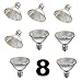 New and Improved SleekLighting Halogen 60W(75W Replacement) Par30, Short Neck, Narrow Flood Bulb (30 Degrees), E26 Base, 110-130v, 2750k - 1100 Lumens, Pack of 8