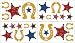 Wild West Cowboy Wall Decals - Set of 4 Sheets