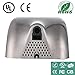 Heavy Duty Commercial 1800 Watts High Speed Automatic Hot Hand Dryer - Stainless Steel