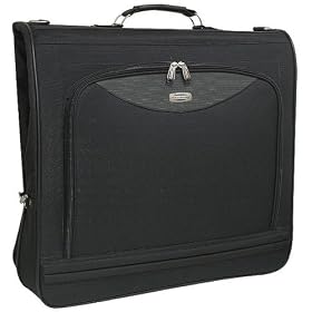 Travelers Club Two-Tone Deluxe Garment Bag- Black