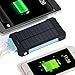 Solar Charger, 10000mAh Solar Power Bank with Dual USB, External Backup Battery Pack Solar Panel Cellphone Charger for IOS and Android Cellphones (Blue)