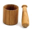 Helen Chen's Asian Kitchen 4-inch Caramelized Bamboo Mortar and Pestle Set