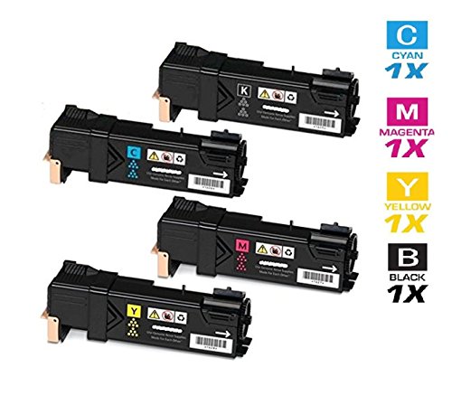 AZ Supplies © Premium OEM Quality Compatible Xerox Phaser 6500, Black 106R01597, Cyan 106R01594, Magenta 106R01595, Yellow 106R01596 Toner Set for Xerox Phaser 6500, Xerox WorkCentre 6505 Series Printers. Black 3,000; Colors 2,500 pages yield.