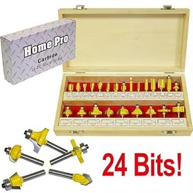 Multi-purpose 24-piece Router Bit Set by Trademark Global