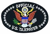 Official Us Taxpayer Logo Embroidered Iron on or Sew on Patch