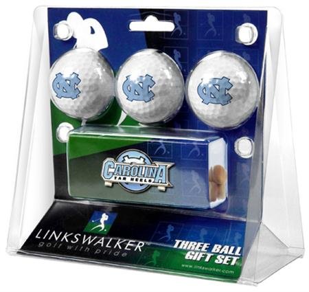 North Carolina Tar Heels Unc Ncaa Slider Hat Clip 3 Golf Ball Gift Packs