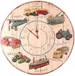 French Old World Vintage Style Boys' Room Transportation Style design clock weathered wood French Wording