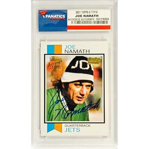 Joe Namath New York Jets Autographed PSA 2001 Topps #TTF13 Card - Memories - Mounted Memories Certified