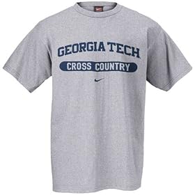 Nike Georgia Tech Yellow Jackets Ash Cross Country T-shirt
