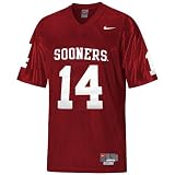 Nike Oklahoma Sooners #14 Crimson Twilled Football Jersey