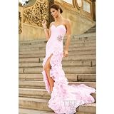 Terani Couture Pink Junior Girls Size 2-16 Rosettes Formal Gown