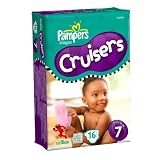 Pampers Cruisers Diapers Size 7, 41+ lbs, Jumbo 16 ea