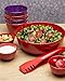 Zak Designs Confetti 4-Piece Pub Prep Bowl Set, 4-Inch, Red