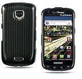 Hard Snap-on Plastic CRYSTAL BLACK LINE Design Sleeve Faceplate Phone Prote ....