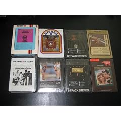 Here are the 8-Tracks in this Lot: (grease - original movie soundtrack, jefferson starship - freedom at point zero, thin lizzy - johnny the fox, george benson - breezin', earth wind & fire - that's the way of the world, exile - mixed emotions, george harrison - thirty-three & 1/3, stevie wonder - looking back)