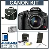 Canon EOS Rebel T1i EF-S Digital SLR Camera/ Lens Kit Black with 18-55mm Lens. SanDisk 8 GB Extreme III (SDHC) Memory Card. Spare LP-E5 Lithium-Ion Rechargeable Battery, Slinger Camera Bag, SanDisk Multi Card USB 2.0 Reader, , Professional Lens Cleaning Kit