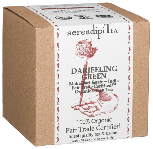 SerendipiTea Darjeeling Green, India, Organic Green Tea, 4-Ounce Boxes (Pack of 3) by Darjeeling Teas