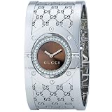 Gucci 112 Twirl Rotating 37 Diamond Brown Steel Ladies Watch YA112416 by Gucci