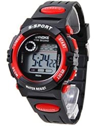 Unisex Functional Digital LED Alarm Day Date Sports Rubber Wrist Watch