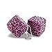 mAuto 3696 Fuzzy Car Dice, Premium Hanging Dice for Vehicles - Pink Leopard