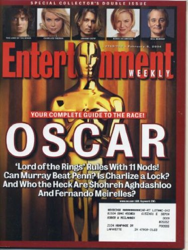Entertainment Weekly February 6, 2004 Complete Guide to The Oscars, Lord of the Rings, Johnny Depp, Charlize Theron, Bill Murry, Renee Zellweger