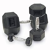 Body Solid SDRS900 80-100-Pound Rubber Hex Dumbbell Set
