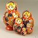 KHOKHLOMA Nesting DOLL 5 Stacking Matryoshka DASHA.KHOHLOMA Matreshka Folk Craft Art