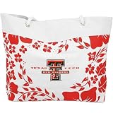 Texas Tech Red Raiders White Hibiscus Tote Bag