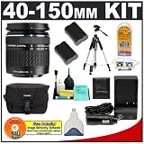 Olympus Zuiko 40-150mm f/4.0-5.6 Digital Lens + Olympus Case + (2) BLM-1 Battery Packs + Tripod + Accessory Kit for Olympus E-3, E-1, Evolt E-300, E-330, E-500, E-510 and E-520 Digital SLR Cameras