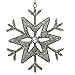 Set of 6 Handmade Snowflake Iron and Glass Pendant Christmas Ornaments, 6 Inches - Ideal Decorations for 25th Anniversary