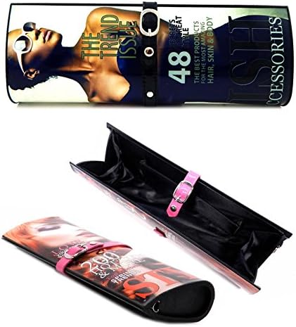 Fashion Clutch Purse Magazine Magnetic Snap Closure Inside One Pocket Black