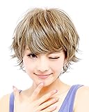 (アクアドール) AQUADOLLフェザー外はねベリーショート ウィッグ フリーサイズ AB.アッシュブラウン wg016AB