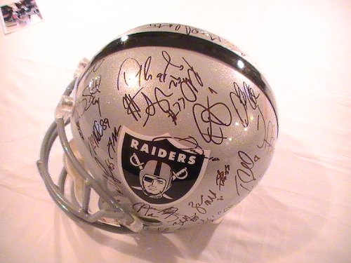 2011 OAKLAND RAIDERS TEAM SIGNED AUTOGRAPHED FULL SIZE HELMET CAMPBELL BUSH PRYOR DARREN MCFADDENCOA + HOLOGRAM