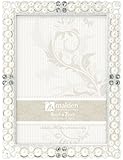 Malden Sebring Silver Pearls Picture Frame, 5 by 7-Inch